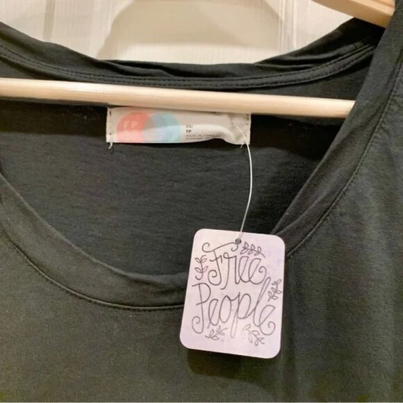 FREE PEOPLE Black Sweetness Beach Tunic Swim Coverup Bell-Sleeves Dress - Picture 7 of 8